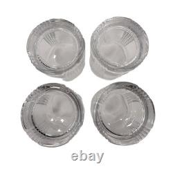 Ralph Lauren Glenplaid Double Old Fashioned Glasses Set of 4 Crystal Barware