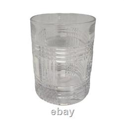 Ralph Lauren Glenplaid Double Old Fashioned Glasses Set of 4 Crystal Barware
