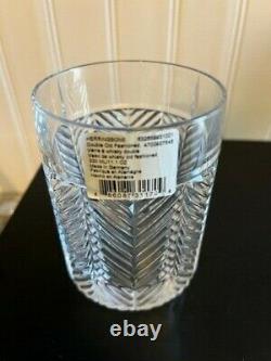 Ralph Lauren HERRINGBONE DOUBLE OLD FASHIONED GLASSES SET OF 4 8 oz BNWT