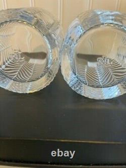 Ralph Lauren HERRINGBONE DOUBLE OLD FASHIONED Glasses Set of 4 BNWT