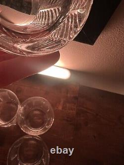 Ralph Lauren Herringbone Crystal Double Old Fashioned Glasses 4.5 Set Of 4