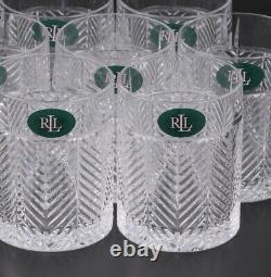 Ralph Lauren Herringbone Crystal Double Old Fashioned Glasses DOF Whisky Germany