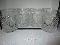 Ralph Lauren Herringbone Crystal Double Old Fashioned Whiskey Glass 4.25