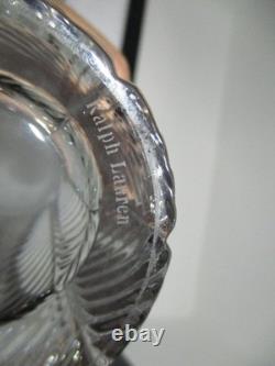 Ralph Lauren Herringbone Crystal Double Old Fashioned Whiskey Glass 4.25