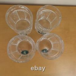 Ralph Lauren Herringbone Glasses Double Old Fashion Crystal Set of 4 New Signed