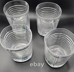 Ralph Lauren Lead Crystal Mercer 10 Oz Double Old Fashioned Glasses Set of 4 New