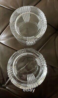 Ralph Lauren RLL Crystal GLEN PLAID Double Old Fashioned Whiskey Glass Set Of 2