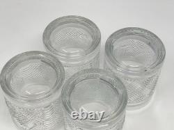 Ralph Lauren Safari Plaid Crest Double Old Fashioned Rocks Glasses Set Of 4