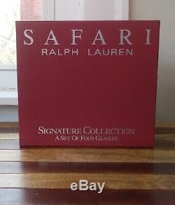 Ralph Lauren Safari Signature Collection Double Old Fashioned Glass Set withBox