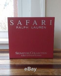 Ralph Lauren Safari Signature Collection Double Old Fashioned Glass Set withBox