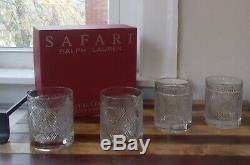 Ralph Lauren Safari Signature Collection Double Old Fashioned Glass Set withBox