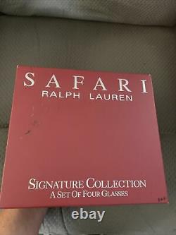 Ralph Lauren Safari Signature Collection Double old Fashioned glasses set of 4