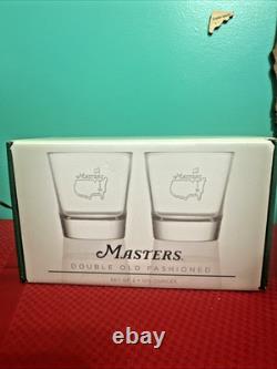 Rare! 2025 Masters Augusta National Double Old Fashioned Glasses Set of 2. NIB