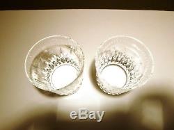 Rare EXCELLENT Waterford Crystal CARINA (1987-) 2 Double Old Fashioned 4 3/8