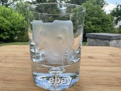 Rare Glasstudio Borowski Hand-Engraved Double Old Fashioned Glasses Set of 6