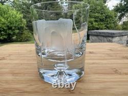 Rare Glasstudio Borowski Hand-Engraved Double Old Fashioned Glasses Set of 6