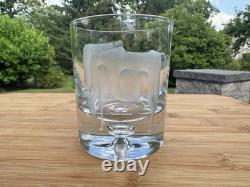 Rare Glasstudio Borowski Hand-Engraved Double Old Fashioned Glasses Set of 6