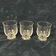 Rare Lot Of 3 Vintage Monbijou 4-1/4 Double Old Fashioned Glasses Classic Rose