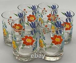 Rare Six Primavera Double Old Fashioned Rocks Glasses Tumblers Sigma Japan 6