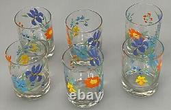 Rare Six Primavera Double Old Fashioned Rocks Glasses Tumblers Sigma Japan 6