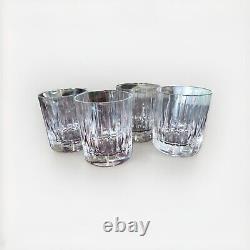 Reed & Barton Soho Double Old Fashioned Crystal Cut Rocks Glass Set Of 4 NWOB
