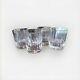 Reed & Barton Soho Double Old Fashioned Crystal Cut Rocks Glass Set Of 4 NWOB