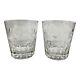 Rogaska Double Old Fashioned Whiskey Glass Country Garden Panels Floral Cuts 2Pc