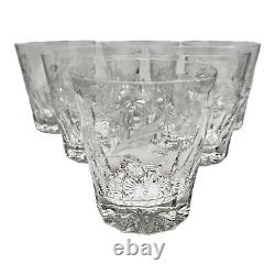 Rogaska Double Old Fashioned Whiskey Glass Country Garden Panels Floral Cuts 6Pc
