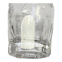 Rogaska Double Old Fashioned Whiskey Glass Country Garden Panels Floral Cuts 6Pc