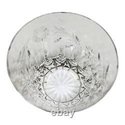 Rogaska Double Old Fashioned Whiskey Glass Country Garden Panels Floral Cuts 6Pc