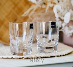 Rogaska Manhattan Double Old Fashioned Bohemian Glass 5 1/4 Set Of 2 New
