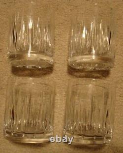 Rogaska SOHO Double Old Fashioned Tumblers Vertical Cuts Crystal