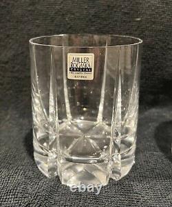 Rogaska Tulipe Double Old Fashioned Crystal Glasses Set Of 2 Unused Rare with Tags