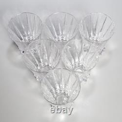 Rosenthal Crystal Blossom Double Old Fashioned Tumbler Glasses 6pc Lot 4.5 B