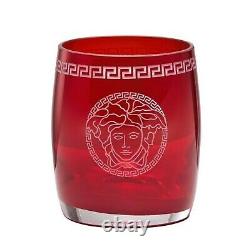 Rosenthal Crystal Versace'Medusa Red' Double Old Fashioned/Whiskey Glass, NIB