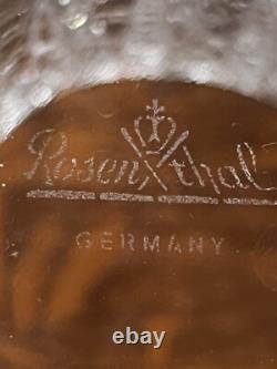 Rosenthal Germany Clear Lead Crystal Pitcher And 6 Double Old Fashioned Glasses