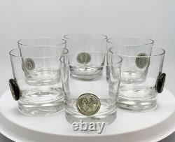 Rosenthal Pirate Crystal Double Old Fashioned Cocktail Barware Glass 6Pc