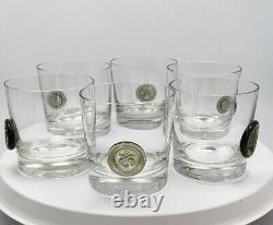 Rosenthal Pirate Crystal Double Old Fashioned Cocktail Barware Glass 6Pc