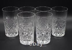 Royal Brierley Cut Crystal Bruce Set 6 Double Old Fashioned Tall Tumblers 5