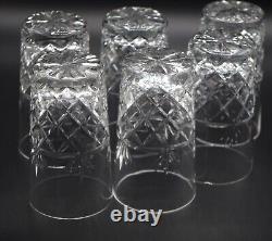 Royal Brierley Cut Crystal Bruce Set 6 Double Old Fashioned Tall Tumblers 5