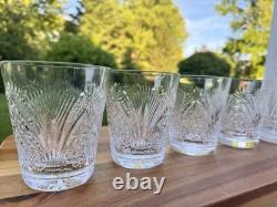 Royal DOULTON Crystal Heritage Cut Double Old Fashioned Glass 4-1/4 Signed4pc