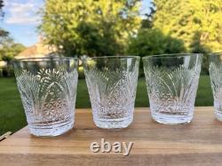 Royal DOULTON Crystal Heritage Cut Double Old Fashioned Glass 4-1/4 Signed4pc