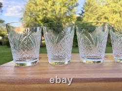 Royal DOULTON Crystal Heritage Cut Double Old Fashioned Glass 4-1/4 Signed4pc