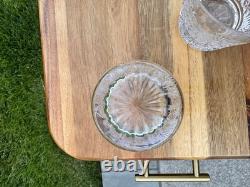 Royal DOULTON Crystal Heritage Cut Double Old Fashioned Glass 4-1/4 Signed4pc