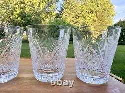 Royal DOULTON Crystal Heritage Cut Double Old Fashioned Glass 4-1/4 Signed4pc