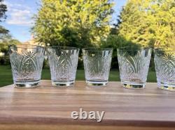 Royal DOULTON Crystal Heritage Cut Double Old Fashioned Glass 4-1/4 Signed5pc