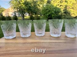 Royal DOULTON Crystal Heritage Cut Double Old Fashioned Glass 4-1/4 Signed5pc