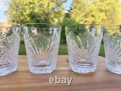 Royal DOULTON Crystal Heritage Cut Double Old Fashioned Glass 4-1/4 Signed5pc