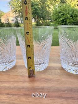 Royal DOULTON Crystal Heritage Cut Double Old Fashioned Glass 4-1/4 Signed5pc