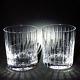 SASAKI ELLESSEE DOUBLE OLD FASHIONED GLASSES, Hand Cut Lead Crystal, 2PC SET